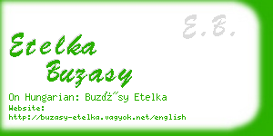 etelka buzasy business card